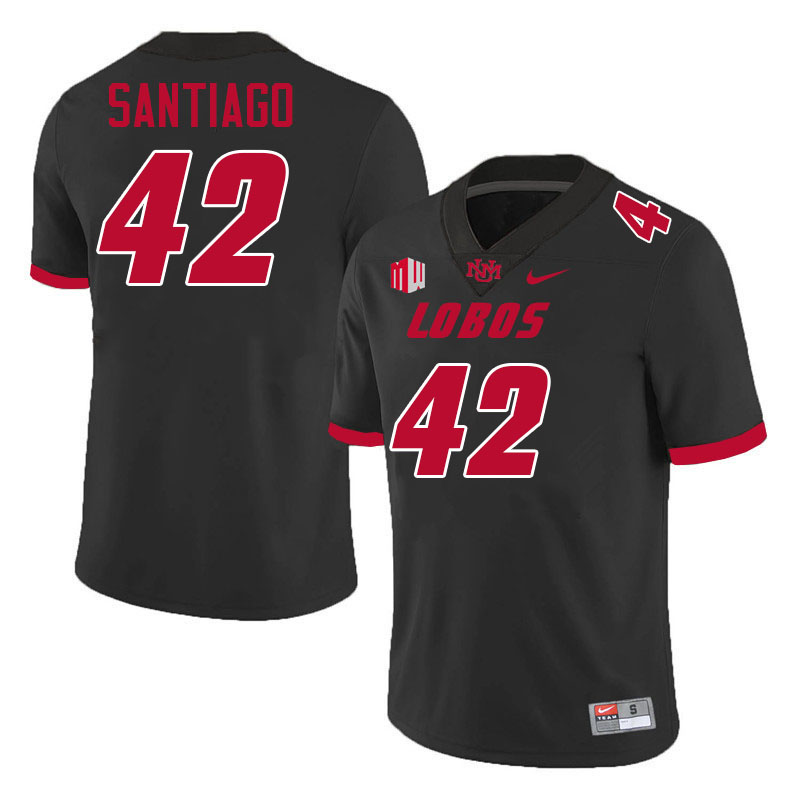 Bobby Santiago UNM Lobos Jersey,New Mexico Lobos Football Jersey,Uniforms-Black